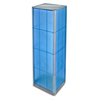Azar Displays 4-Sided Pegboard Floor Spinner Display Rack in Blue 700405-BLU
